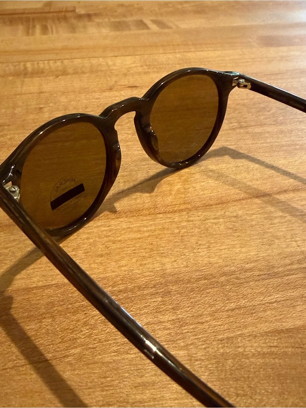 Serengeti Raffaele Men's Round Sunglasses — Brown Frame with Blue Lenses